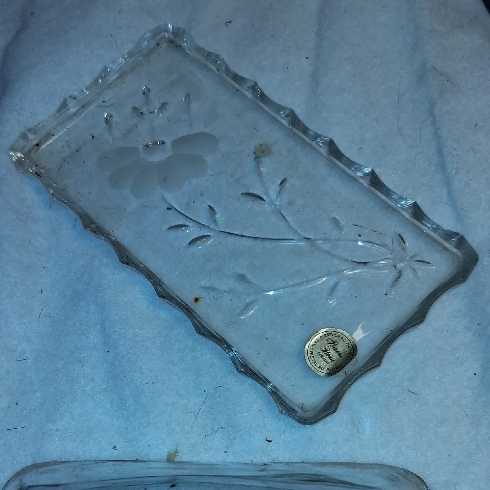 Elegant Clear Glass Vanity Tray